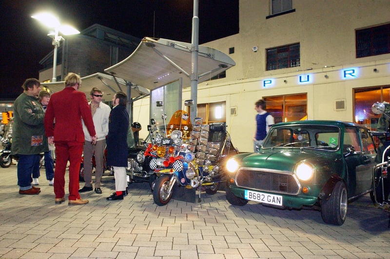 Mod memories from November 2004 as they gather at Bar Pure in Sunderland.