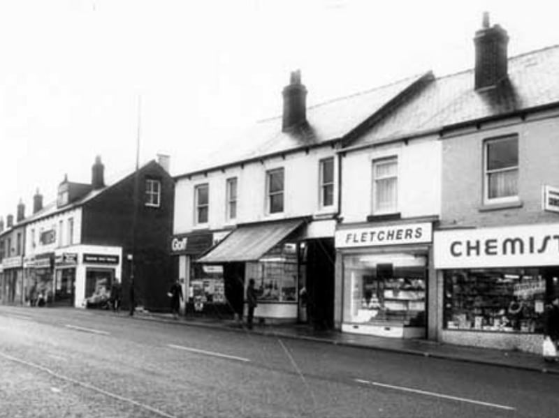 Shops on Chesterfield Road, Woodseats, Sheffield, in 1983