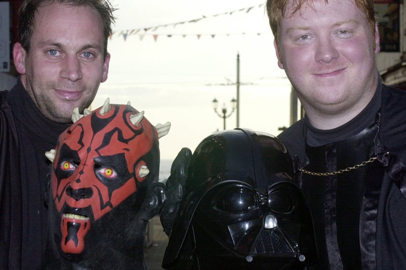 Star Wars party at NTK Market St, Blackpool.
Darth Vader alias Mark Dolan and Darth Maul alias Simon Blackburn