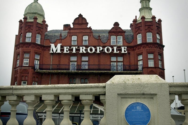 The new Blackpool Civic Trust plaque outside the Metropole Hotel on the Promenade