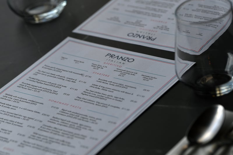 The main menu features Marco’s favourite elements of Nonna’s traditional recipes.