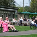 People enjoying the sunshine at Millhouses Park in Sheffield
