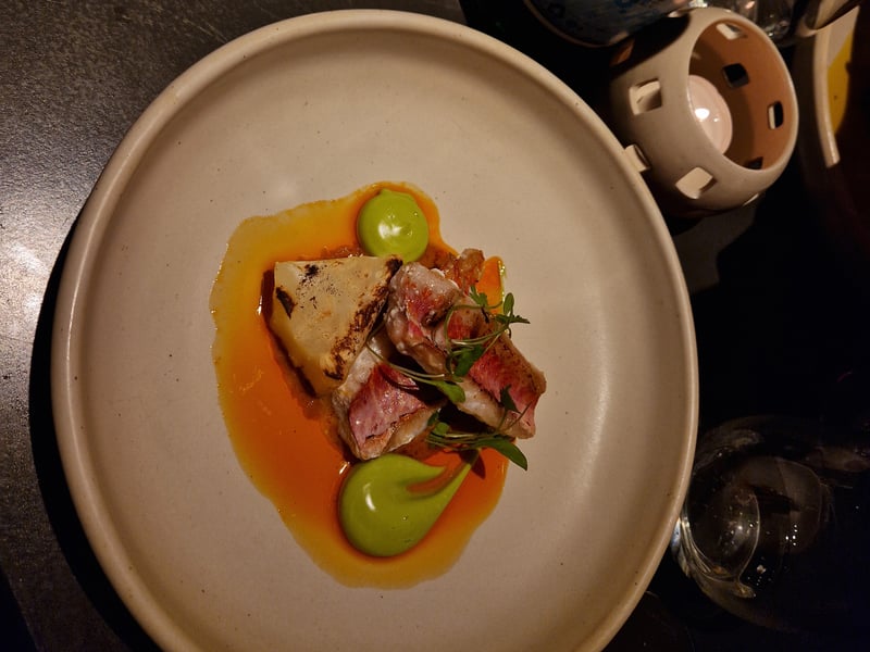 The first time I tried Red Mullet was at Sole Club. You'll be hard pressed to find anywhere in the city that prepares or presents fish better than they do. Prepared here with Panang Sauce, Salt Baked Celeriac, and Lovage Emulsion - it was truly sensational.