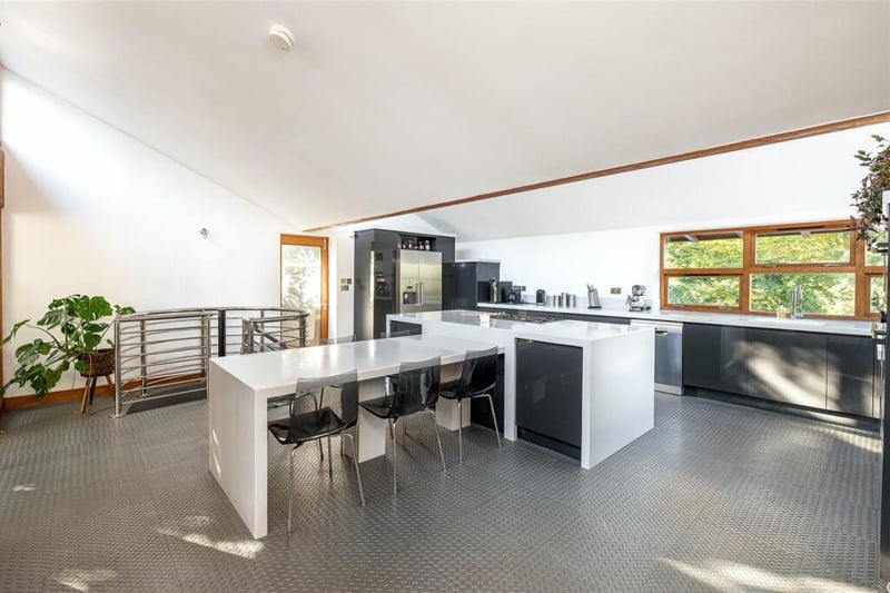 The modern dining kitchen is a great place to gather friends and family.