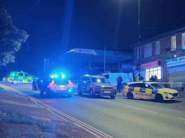 Police at the scene of a dog attack on East Bank Road in Arbourthorne, Sheffield, on Thursday, May 9, which left a seven-year-old girl seriously injured. Photo: Bobby Anwar