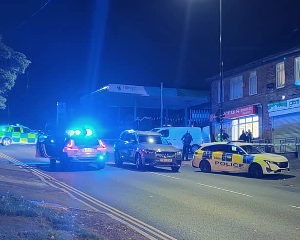Police at the scene of a dog attack on East Bank Road in Arbourthorne, Sheffield, on Thursday, May 9, which left a seven-year-old girl seriously injured. Photo: Bobby Anwar