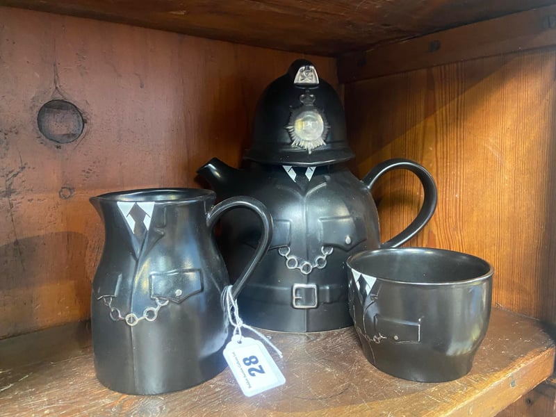 Teapot sets are also available, like this vintage police set.