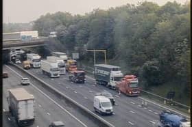 Traffic chaos after crash on M1 near Sheffield
