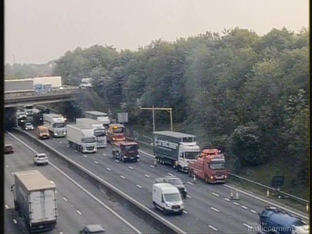 Traffic chaos after crash on M1 near Sheffield