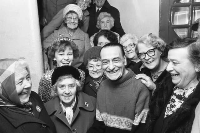 Bobby Thompson with fans at the Sunderland Empire in 1981. AI said: "A comedian from Penshaw area, beloved locally for his humour and because he came from “ordinary” Sunderland roots.
