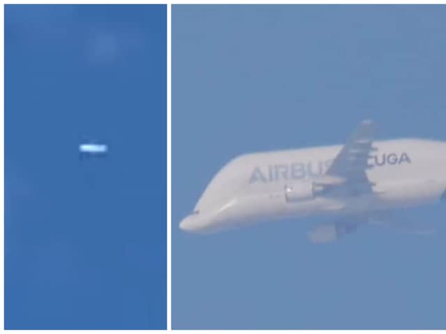 Thousands of The Star's readers have seen a Sheffield mum's footage of a 'UFO' flying over the city on May 6, and several believe it may have been an Airbus Beluga. Images by Jennifer Dunstan and Sam Wragg.