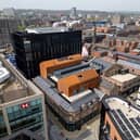 The new Cambridge Street Collective food hall in Sheffield city centre, which is due to open to the public on Thursday, May 23. Photo: Steel City Drone Pilot