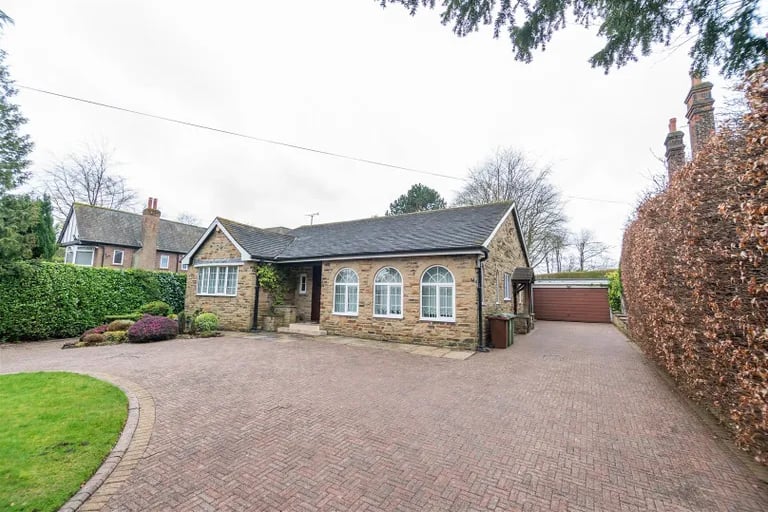 This stylish two-to-three-bed bungalow in Alwoodley is for sale.