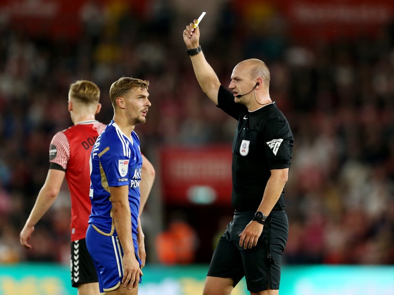 86 yellow cards 1 red card