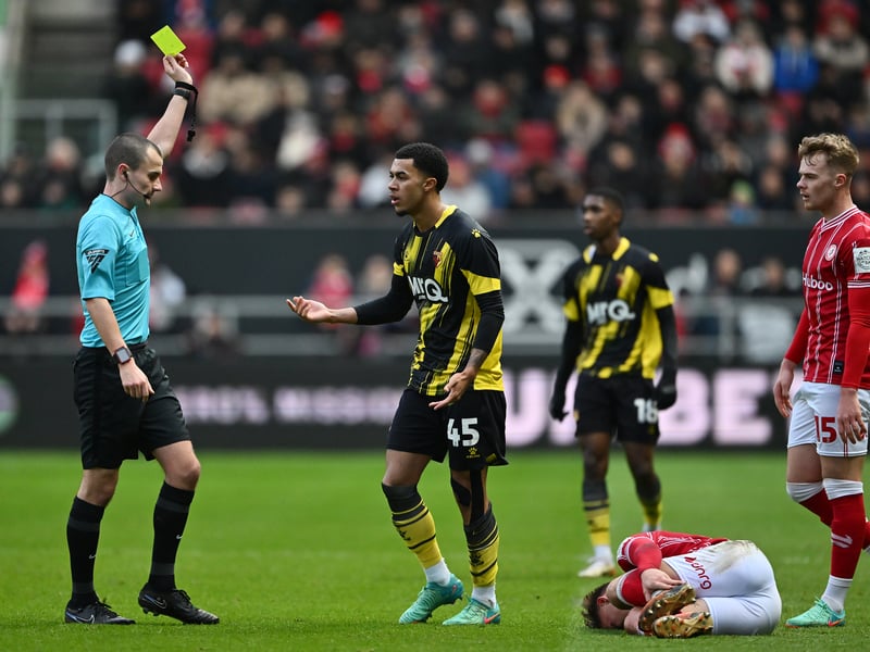100 yellow cards 3 red cards