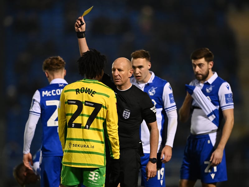 85 yellow cards 2 red cards