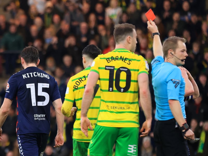 90 yellow cards 3 red cards