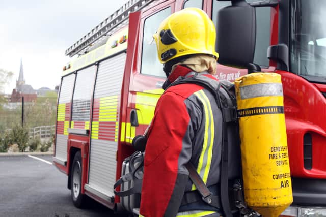 File picture shows Derbyshire firefighters. Photo: Marisa Cashill, National World