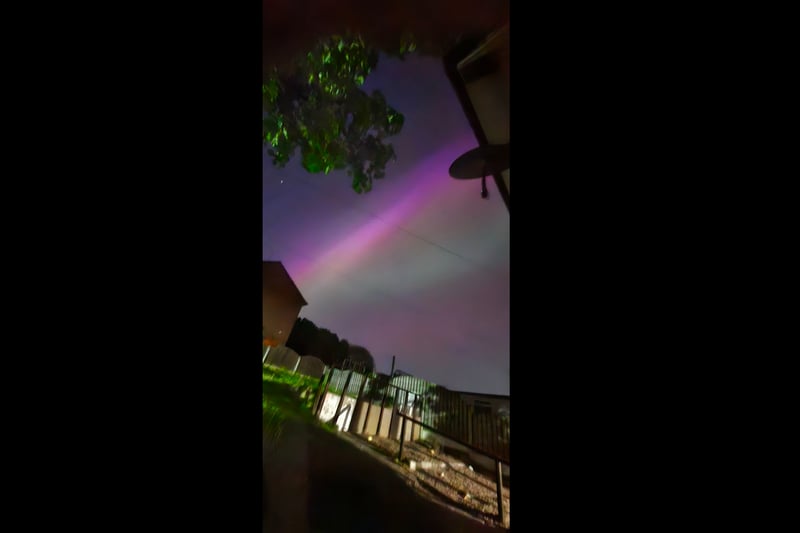 Melissa Francis-Edge took this cinematic overhead shot of the Northern Lights seen in Beighton.