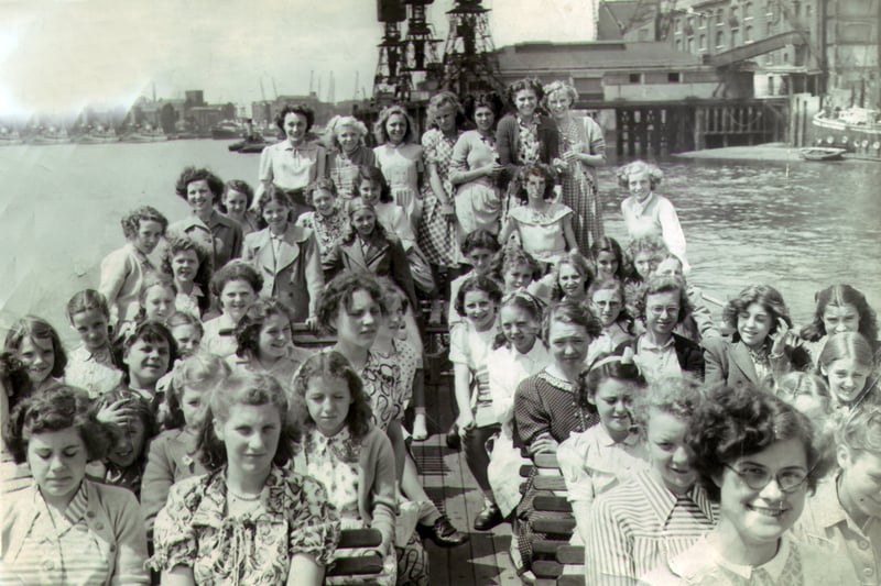Another with very little information in our archive. The caption claims to show Coleridge Road Secondary Modern School in 1952 - but not where they went. They appear to be on a boat just off from a beach? Maybe you can tell us?