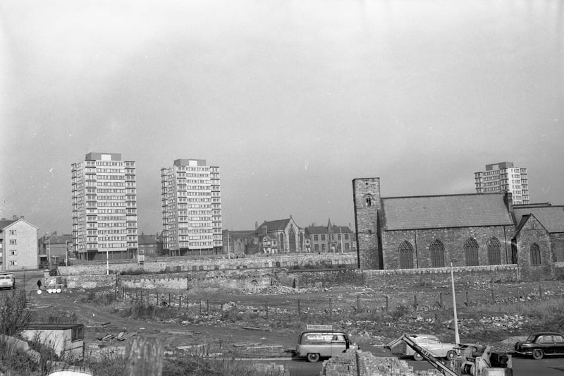 Dame Dorothy Street flats are in the background of this Wearside view from May 1964.