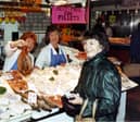 Staff and shoppers at Sheffield's Castle Market in February 1996