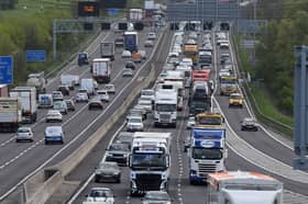 The M1 in South Yorkshire, where police said one driver was caught travelling at 114mph