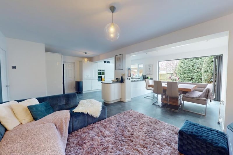 The property has an open plan living room/dining area/kitchen at the rear of the home, perfect for the whole family to be able to spend time with each other.