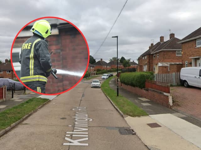 Firefighters were called out to the blaze at a house on Kilvington Road in the Intake area of Sheffield last night (Monday, May 13, 2024). 