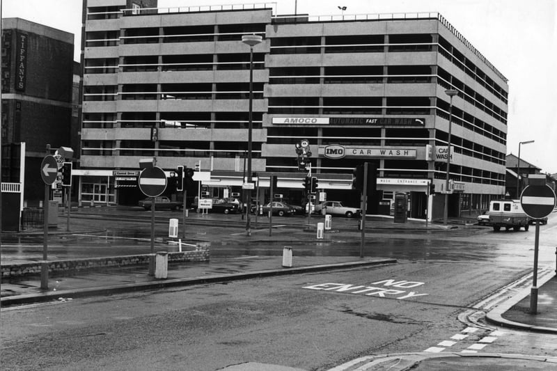The old NCP car park at the junction of Central Drive and Rigby Road