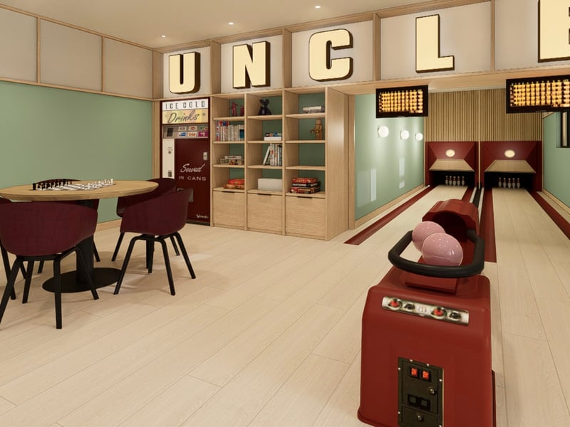 UNCLE will also have a bowling alley - the first rental block in Leeds to offer the attraction