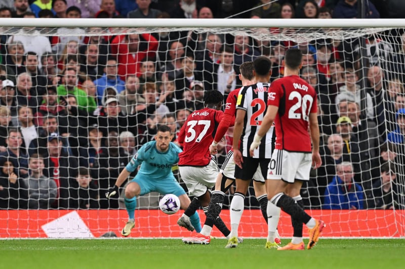 Had to be alert to deny Amad from distance in the opening 15 minutes. Blocked Alejandro Garnacho's angled effort 10 minutes later. Could have done better for Manchester United's second and third goals.