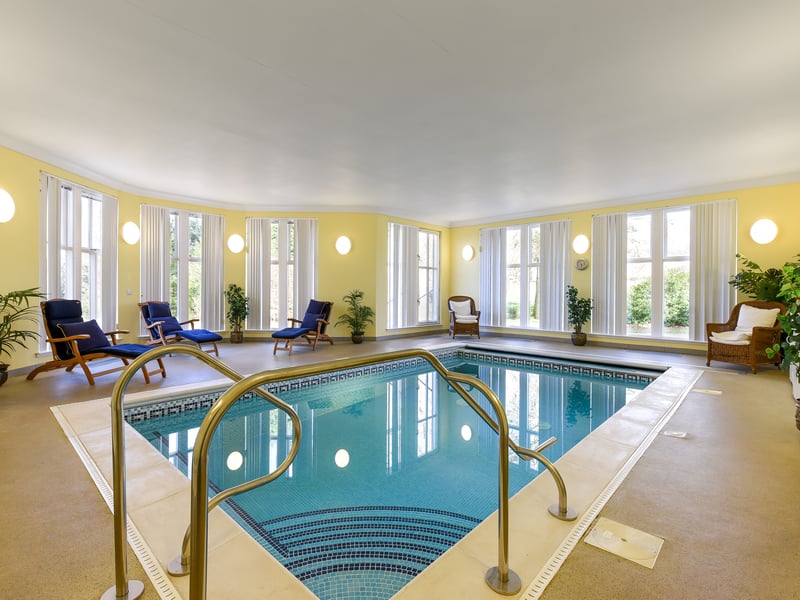The property benefits from its own indoor swimming pool.