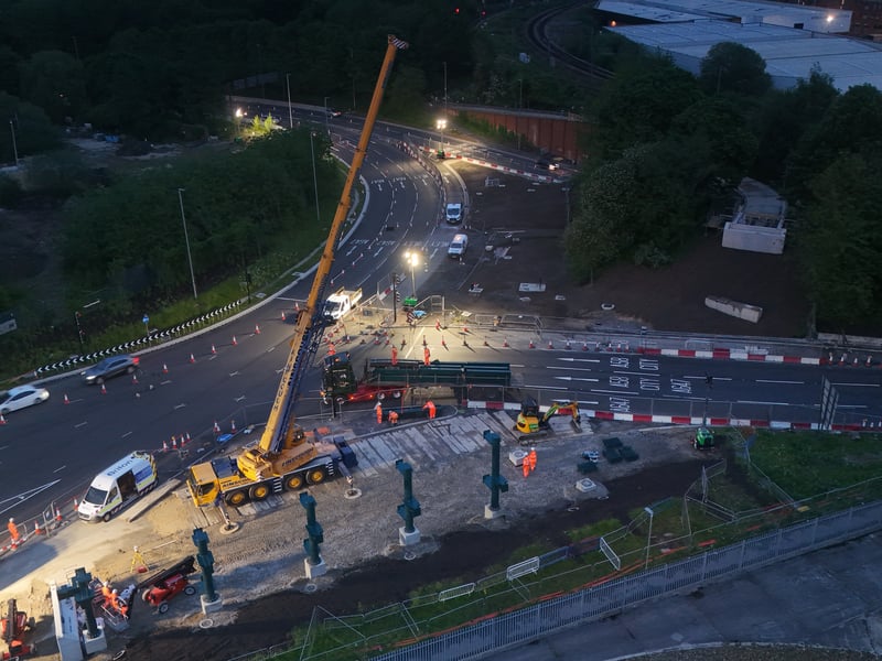 The new Spence Lane footbridge will be the second of three footbridges completed around the Gyratory.