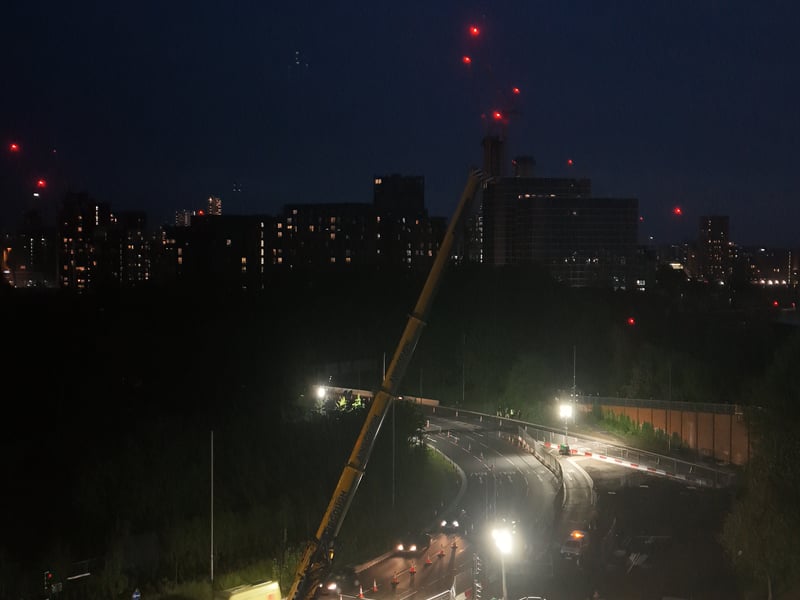 Work is underway to replace the historic Spence Lane footbridge.