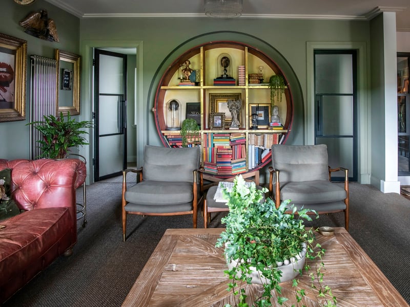 The couple have carefully turned the industrial building into a large family home with bold decorations found throughout.