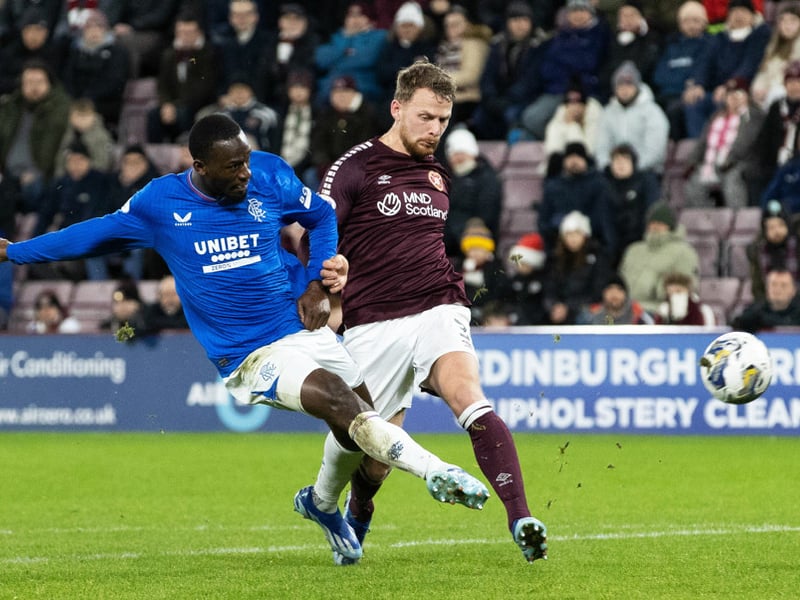 Abdallah Sima got the only goal as Hearts were edged out at Tynecastle.