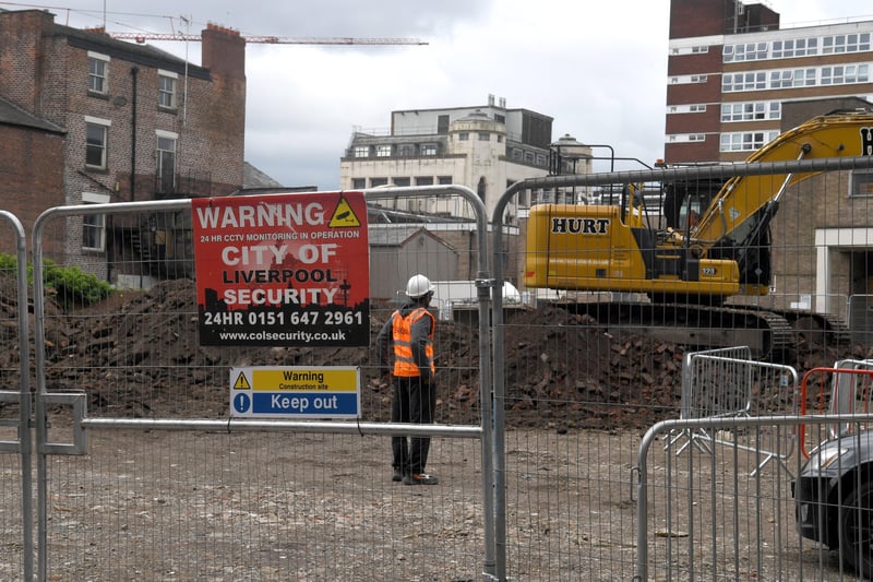 The site in Lord Street, is protected by metal fencing.