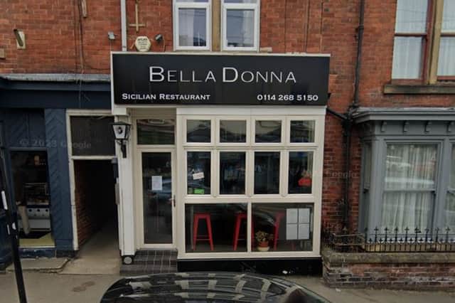 Bella Donna Sicilian restaurant on Sharrow Vale Road, Sheffield, has a 4.7/5 rating from 148 Google reviews