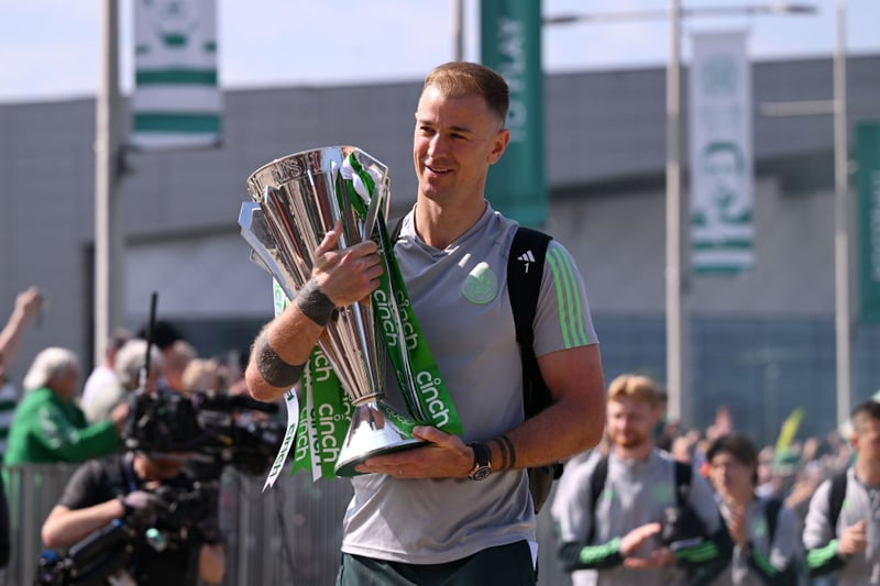 The Celtic keeper wasn't prepared to let the trophy go.