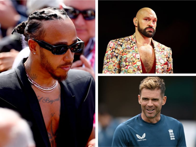 Lewis Hamilton, Tyson Fury and James Anderson feature