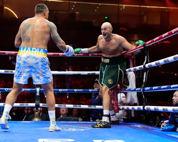Tyson Fury in action against Oleksandr Usyk. Photo: Nick Potts/PA Wire