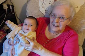 Mary Biggin with her great grandaughter, Poppy.