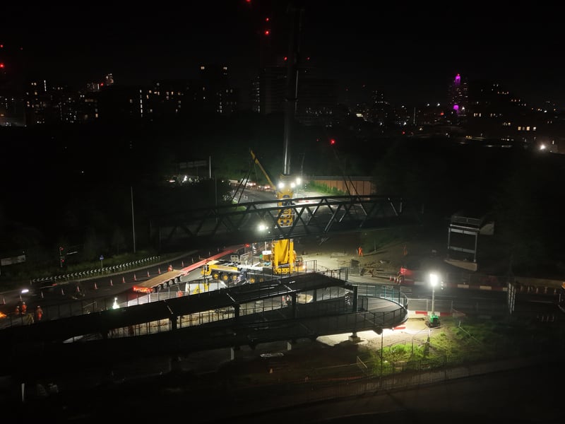 The ongoing works are described as particularly complex and have been segmented into seven parts.