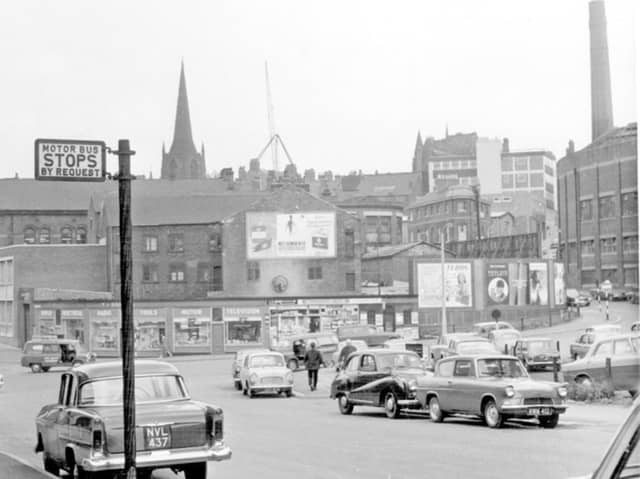 West Bar Green, showing T J. Dobson, electrical store; and J.H Shaw, newsagent, in 1965