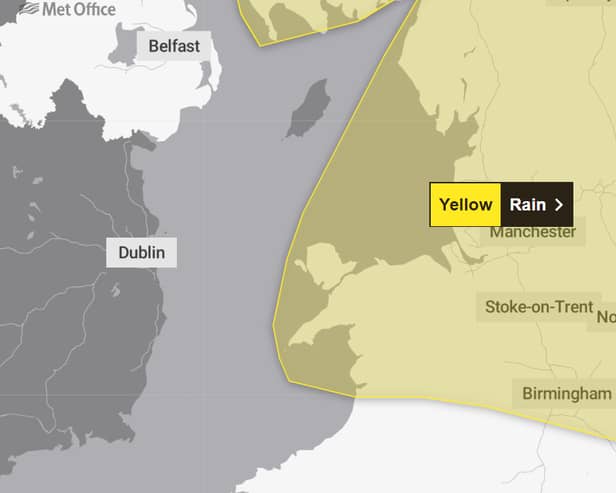 The Met Office has issued a yellow weather warning for rain across many parts of Britain, including South Yorkshire.
