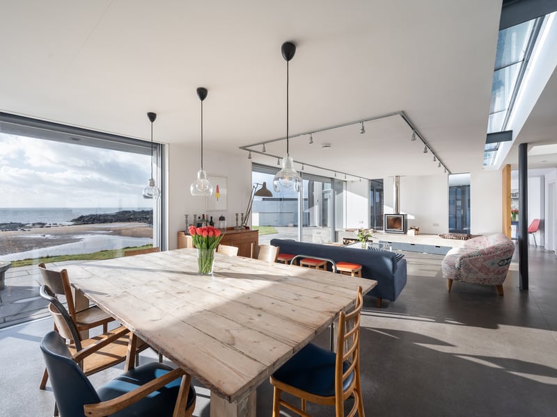 The spaces inside have been designed to frame the coastal views perfectly.