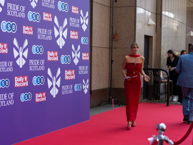 Host of Capital Breakfast Laura Anderson was spotted on the red carpet. 