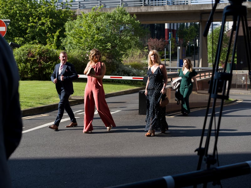 Jackie Bird arriving at the event. 