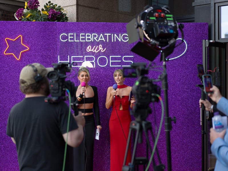 Love Island’s Paige Turley and Laura Anderson interviewed a host of stars on the red carpet. 